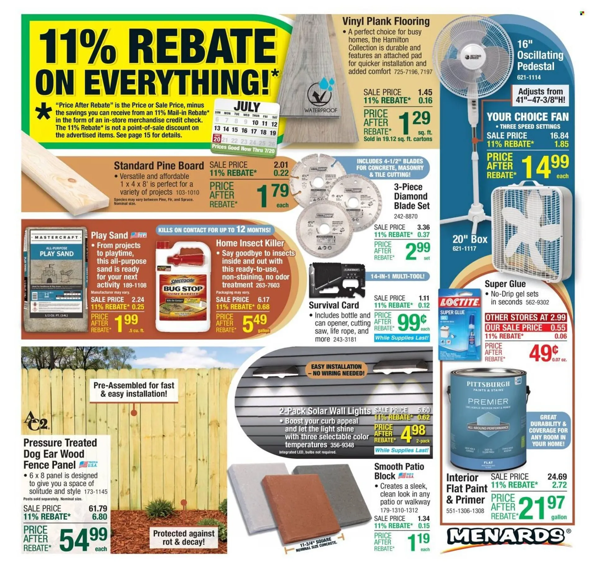 Weekly ad Menards Weekly Ad from July 10 to July 20 2025 - Page 1