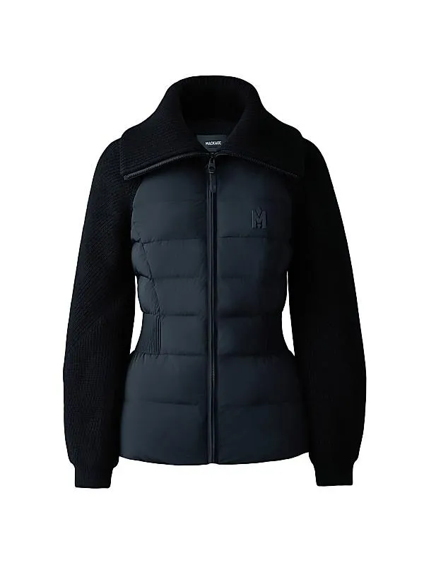 Foxy Down Mixed Media Jacket