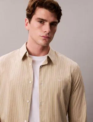 Stripe Slim Stretch Button-Down Shirt