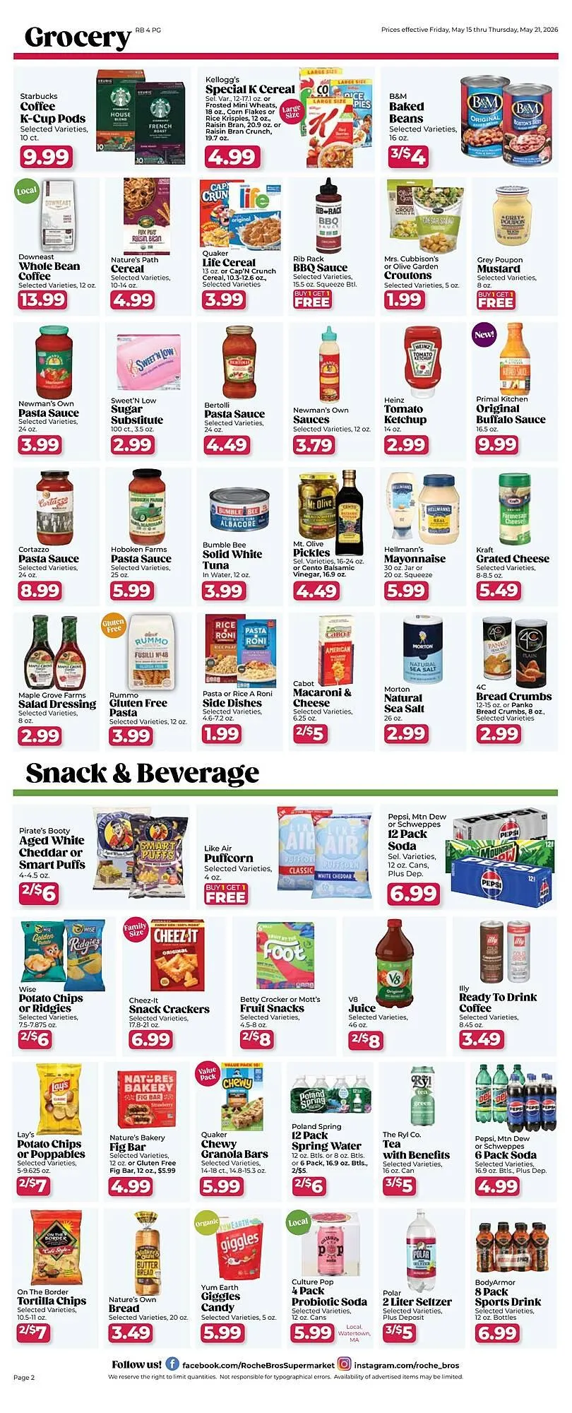 Weekly ad Roche Bros weekly ad from May 15 to May 21 2026 - Page 2