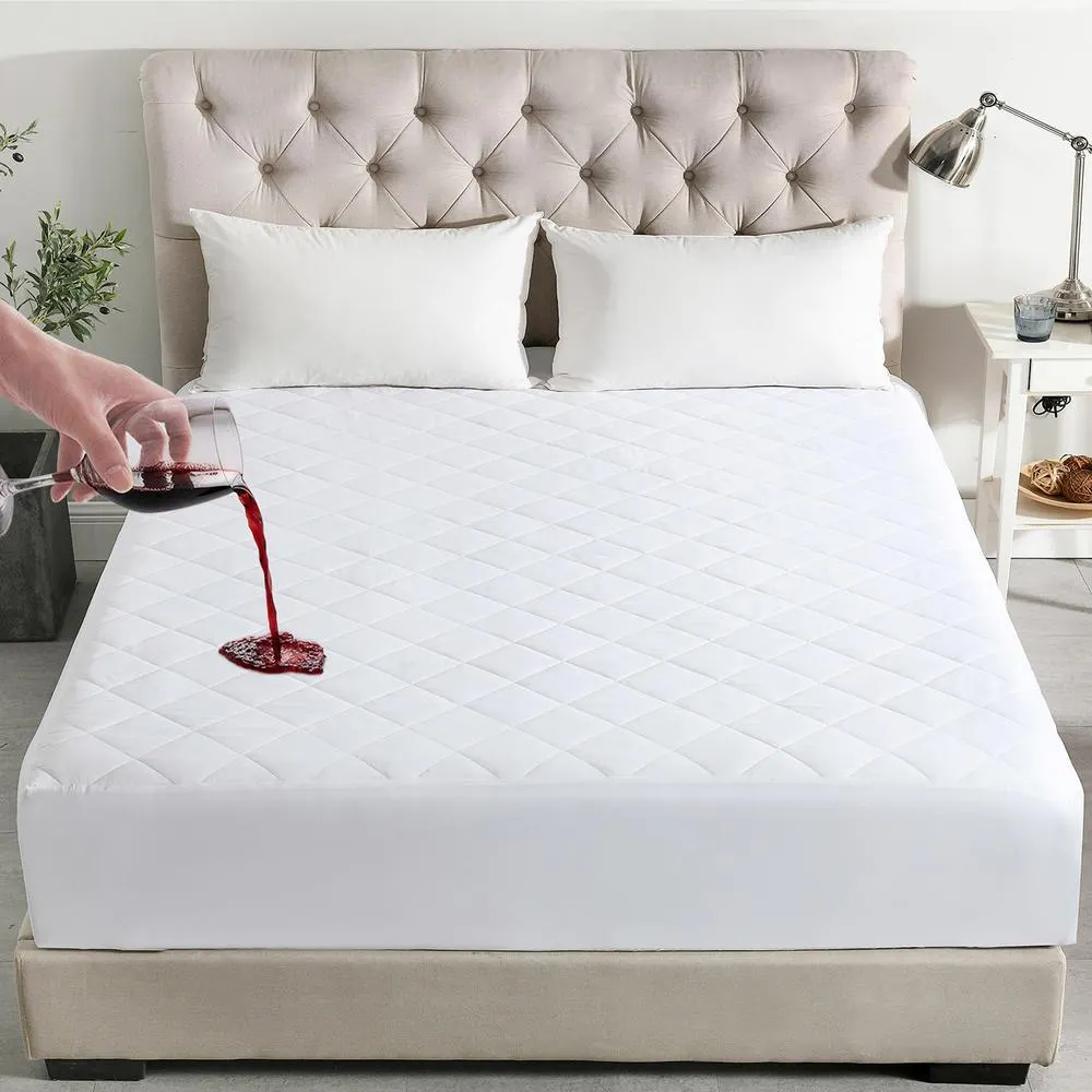 JML Waterproof Mattress Pad Diamond Quilted Mattress Protector Cover
