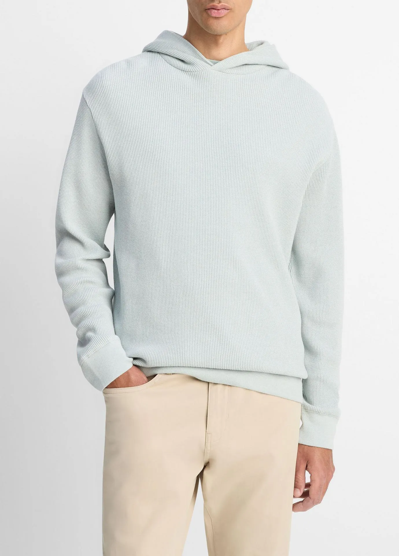 Mouliné Pima Cotton Thermal Hoodie