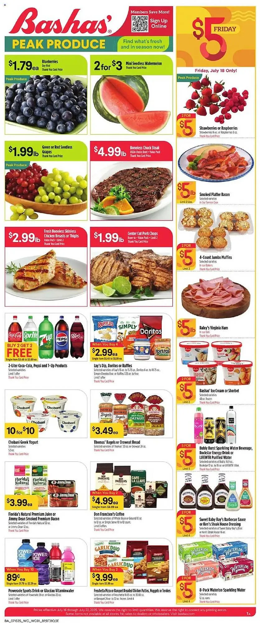Weekly ad Bashas' Weekly Ad from July 16 to July 22 2025 - Page 1