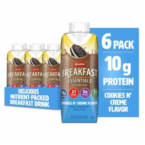 Carnation Breakfast Essentials Ready to Drink Cookies N Creme Protein Shake Multipack