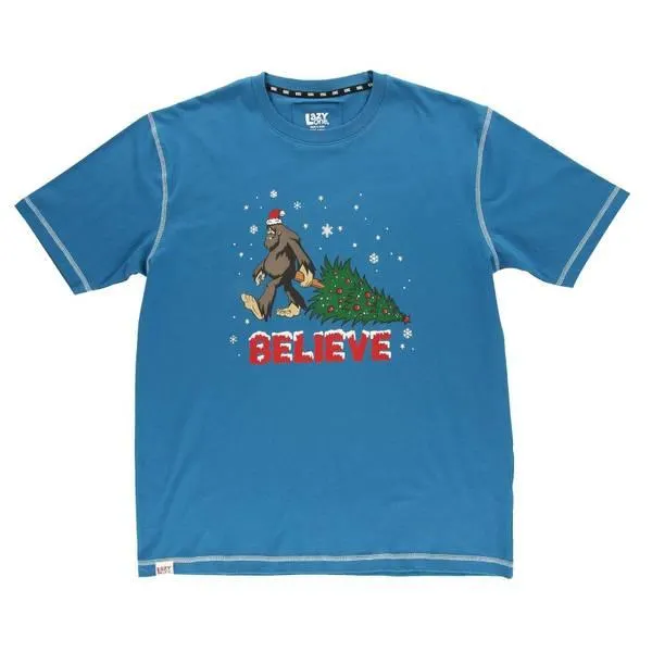 Men's Christmas Bigfoot PJ Tee