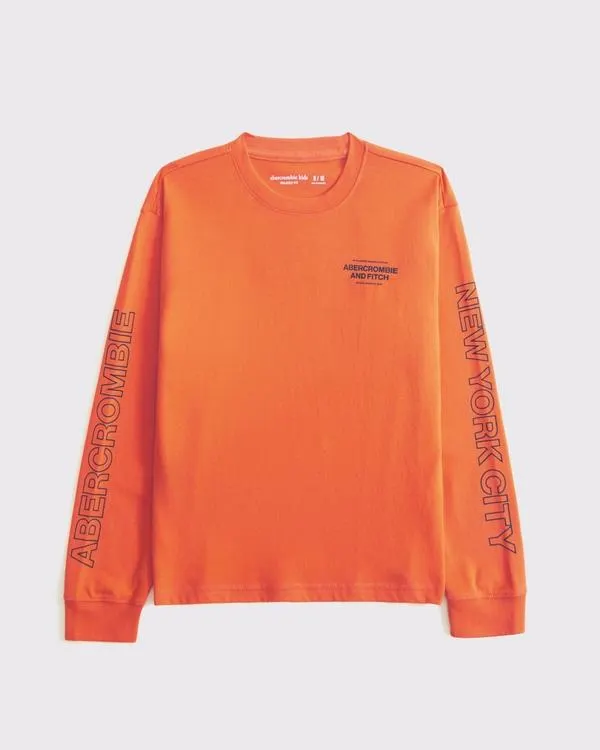 long-sleeve logo tee