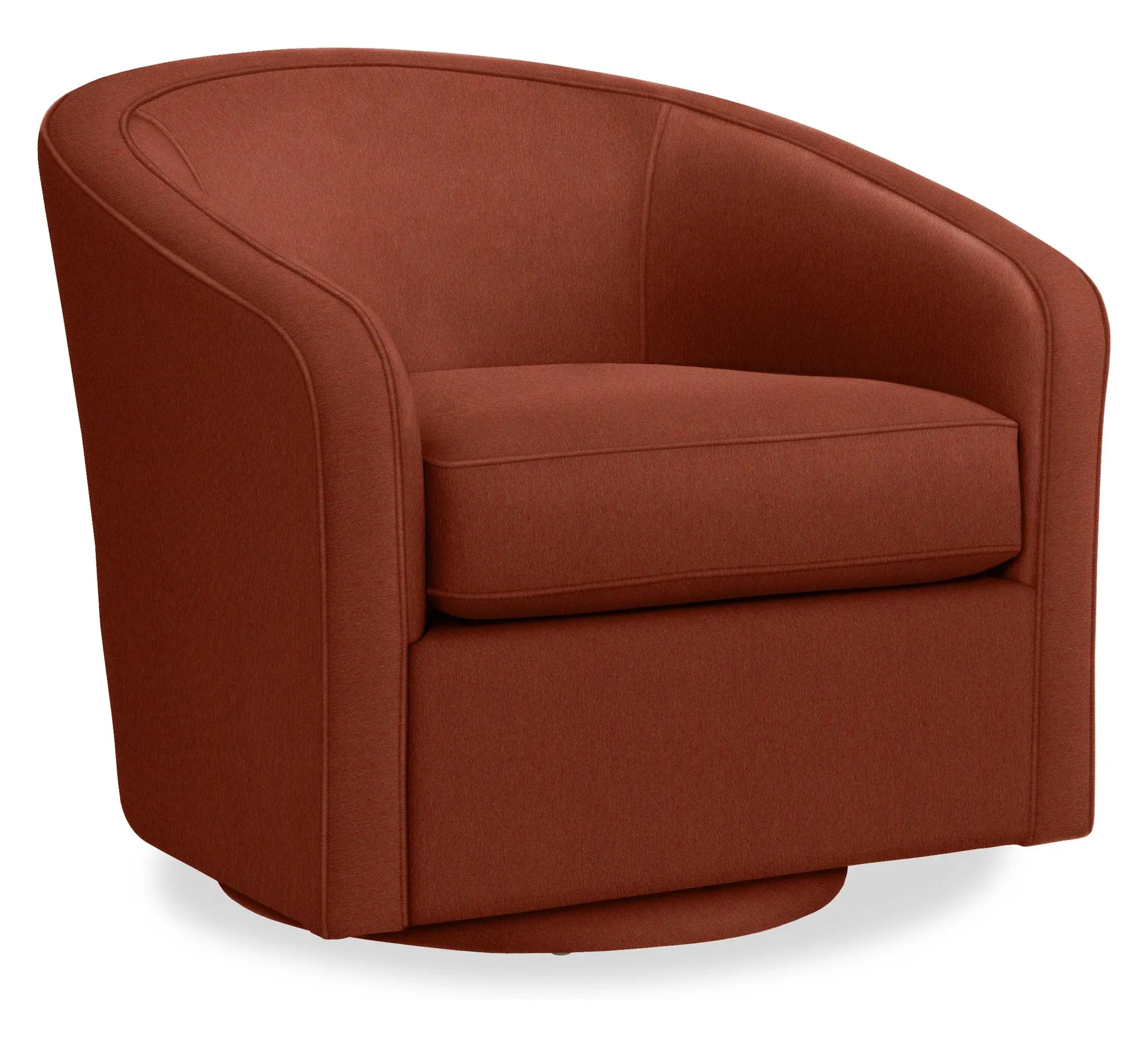 Amos Swivel Chair in Flint Terracotta