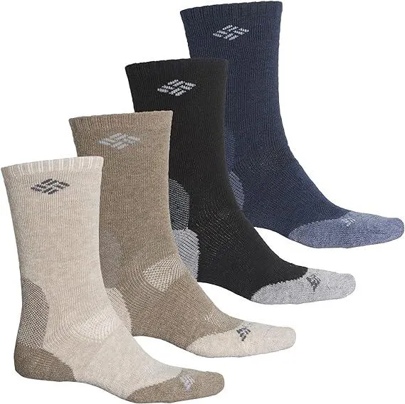 Columbia Men's 4 Pack Wool Crew Socks