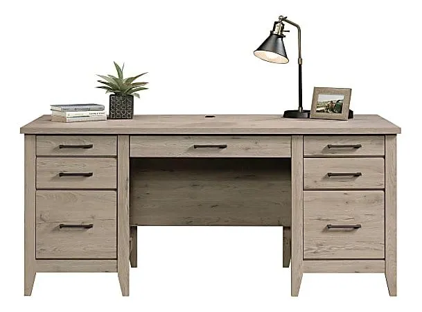 Sauder® Summit Station 66"W Executive Computer Desk, Laurel Oak