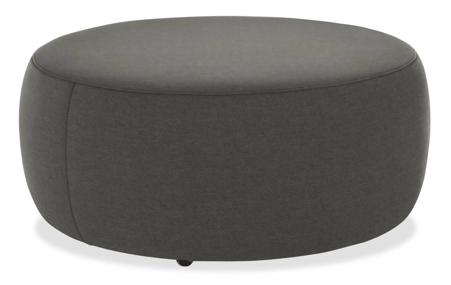 Lind 36 diam 16h Round Ottoman in Vick Charcoal