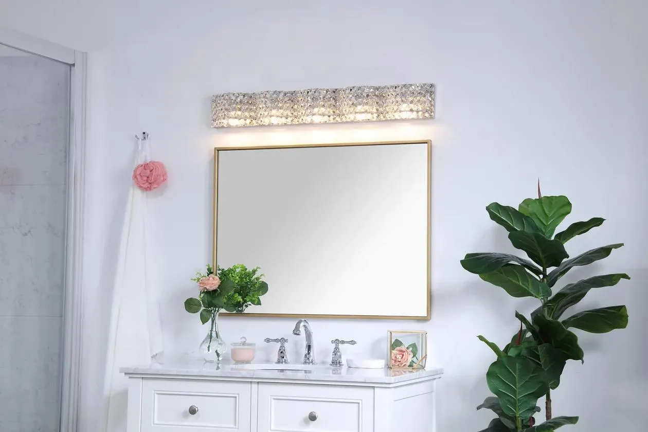 Ollie 5 Light Chrome And Clear Crystals Wall Sconce