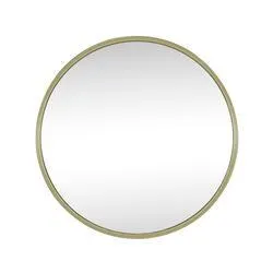 OVE Decors 36"W x 36"H Round Brushed Gold Framed Mirror