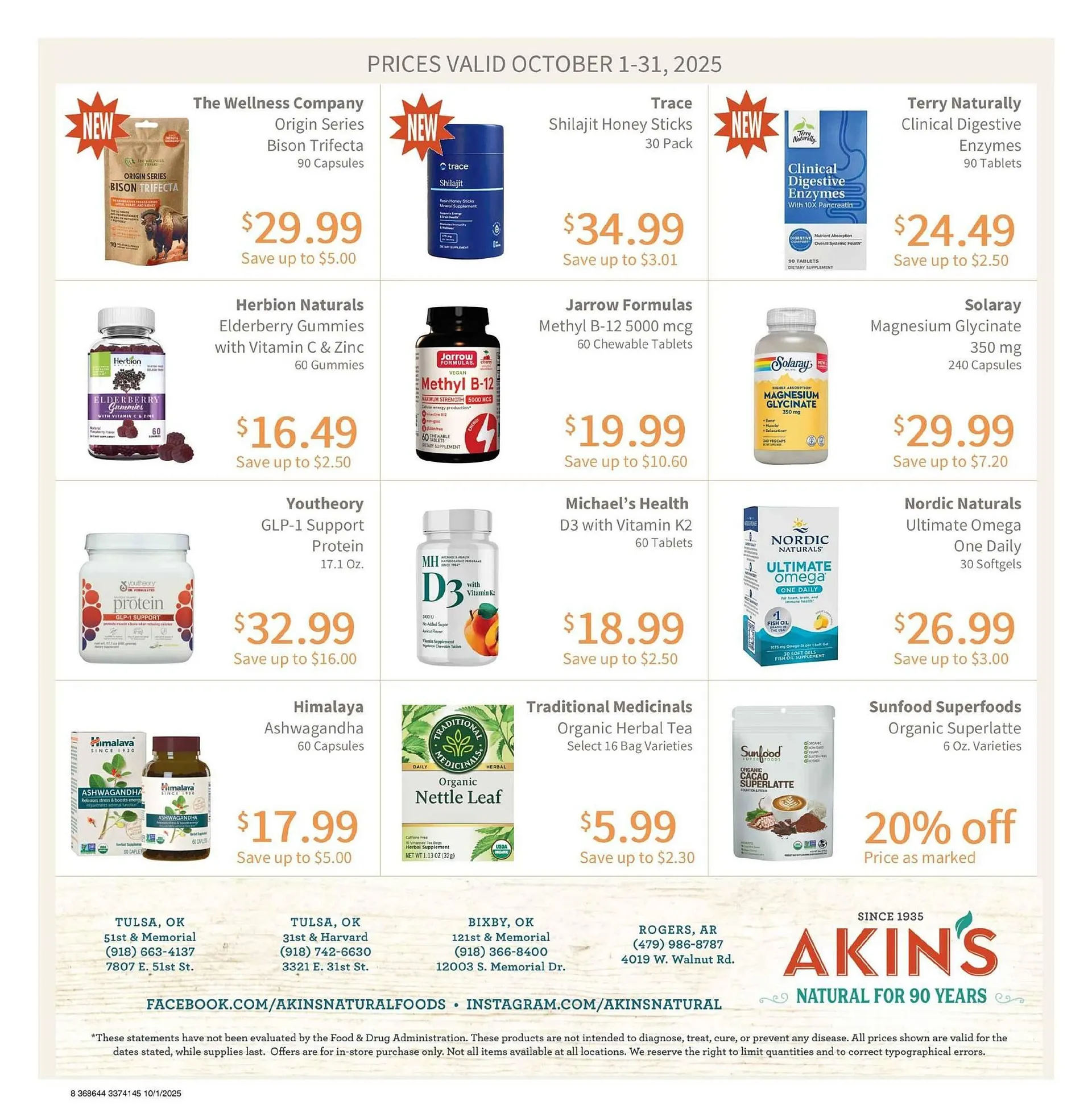 Weekly ad Akin's Natural Foods weekly ad from October 1 to October 31 2025 - Page 8