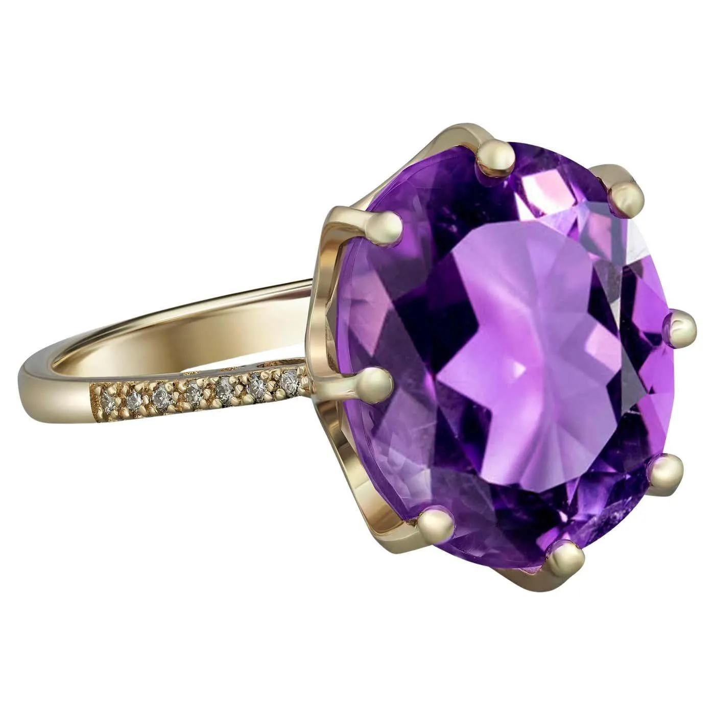 Amethyst cocktail ring