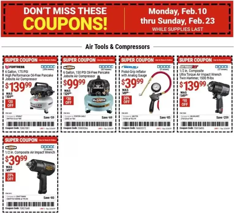 Weekly ad Harbor Freight Tools weekly ad from February 10 to February 24 2025 - Page 1