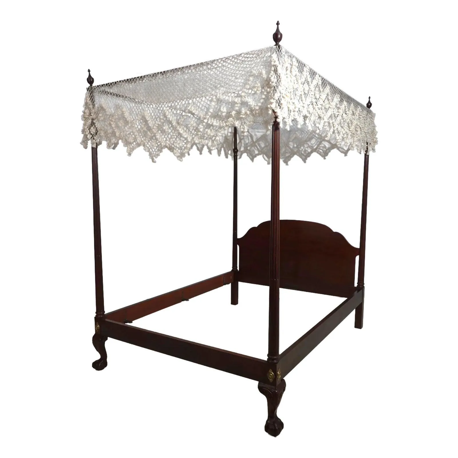 Baker Historic Charleston Queen Mahogany 4 Post Bed