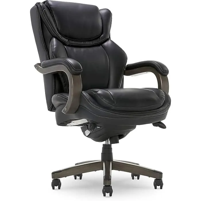 La-Z-Boy Harnett Ergonomic Faux Leather Swivel Executive Chair,