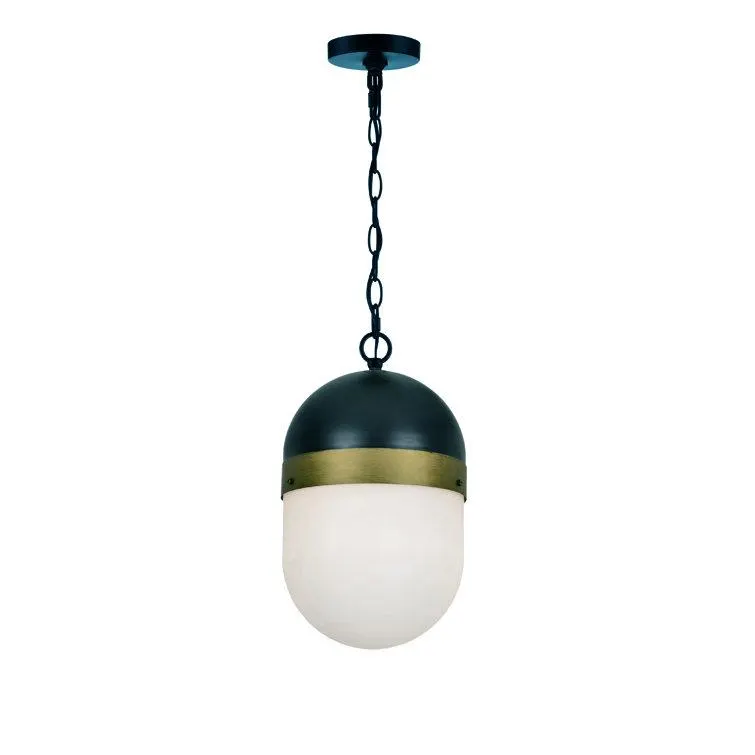 Marie Frosted Outdoor Metal Pendant