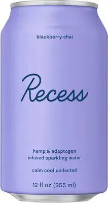 Recess Blackberry Chai Sparkling Water Infused with Hemp