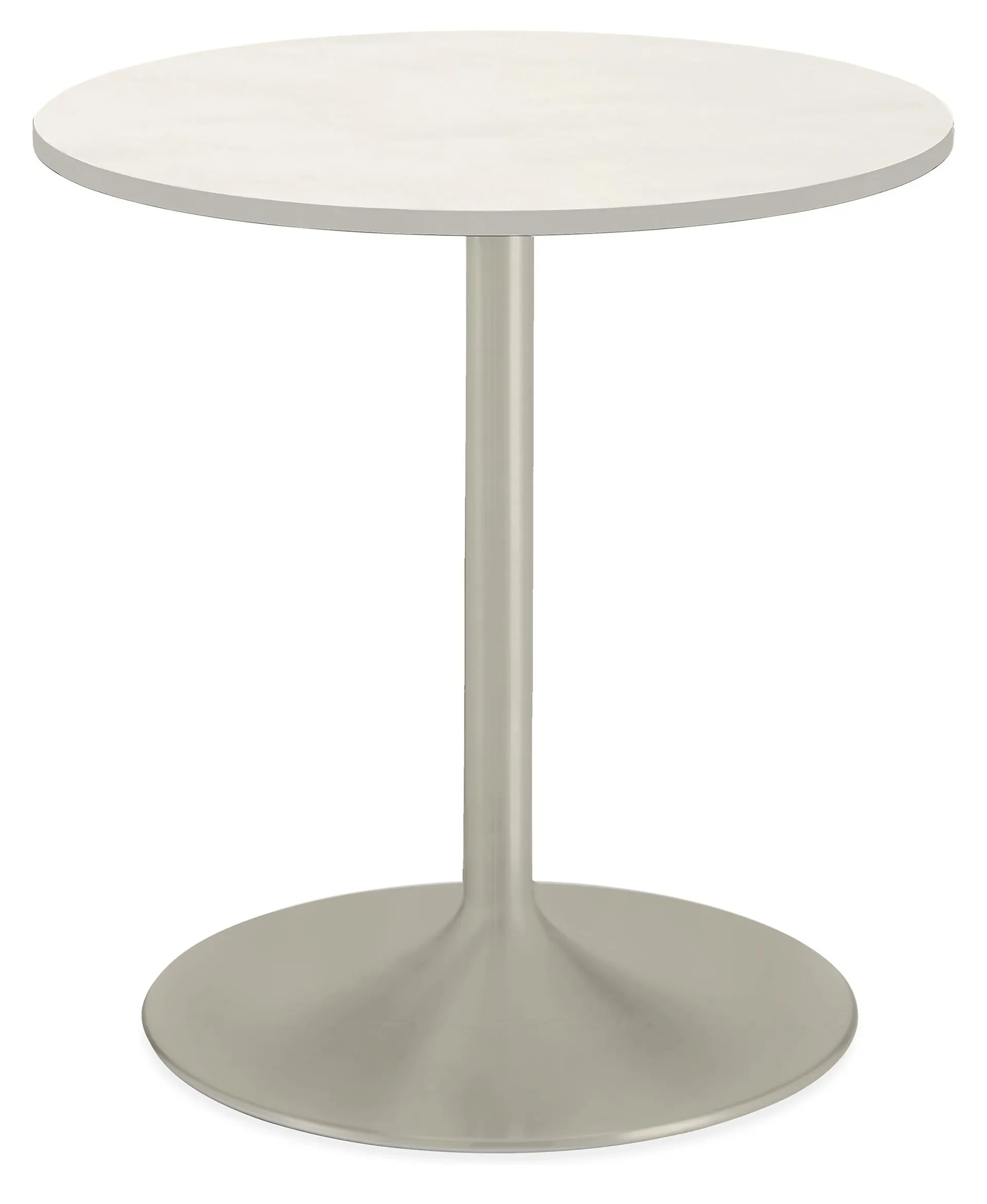 Aria 27 diam Round Outdoor Table w/Taupe Base & White Quartz Top