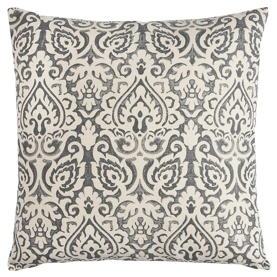 Rizzy Home Poly filled pillow 22-in x 22-in Gray/Natural Square Indoor Decorative Pillow