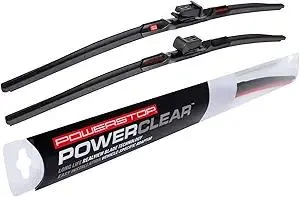 POWERSTOP PowerClear – PCK-2222-3 - Front 22" + 22" Windshield Wiper Blade Set, Top Lock For Chevy Silverado 1500/2500/3500, GMC Sierra 1500/2500/3500, Suburban, Yukon, Escalade [Model Specific]