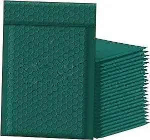 Famagic Bubble Mailers 6x10 Inch 25pc Ultramarine Green Shipping Bags, Chic Packaging Bags For Small Business, Colored Padded Mailing Envelopes, Opaque Matte Self Seal Bubble Poly Mailers Bulk #0