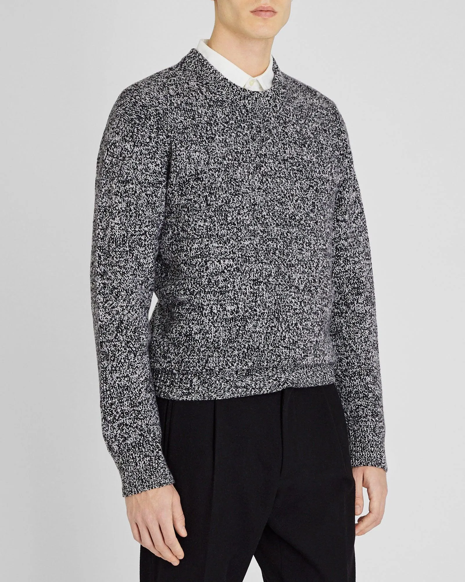 Marl Wool Blend Crewneck