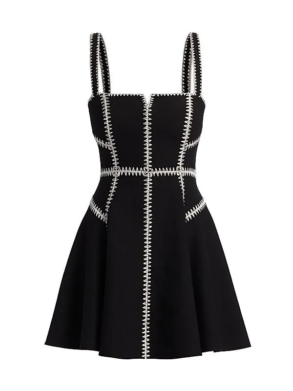 Jelena Contrast-Trimmed Minidress