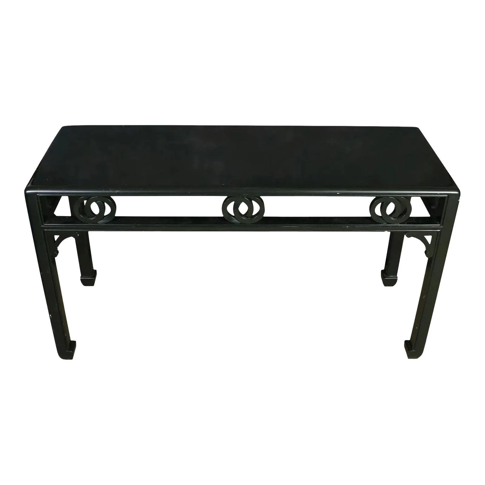 Forest Green Asian Michael Taylor Style Console Table