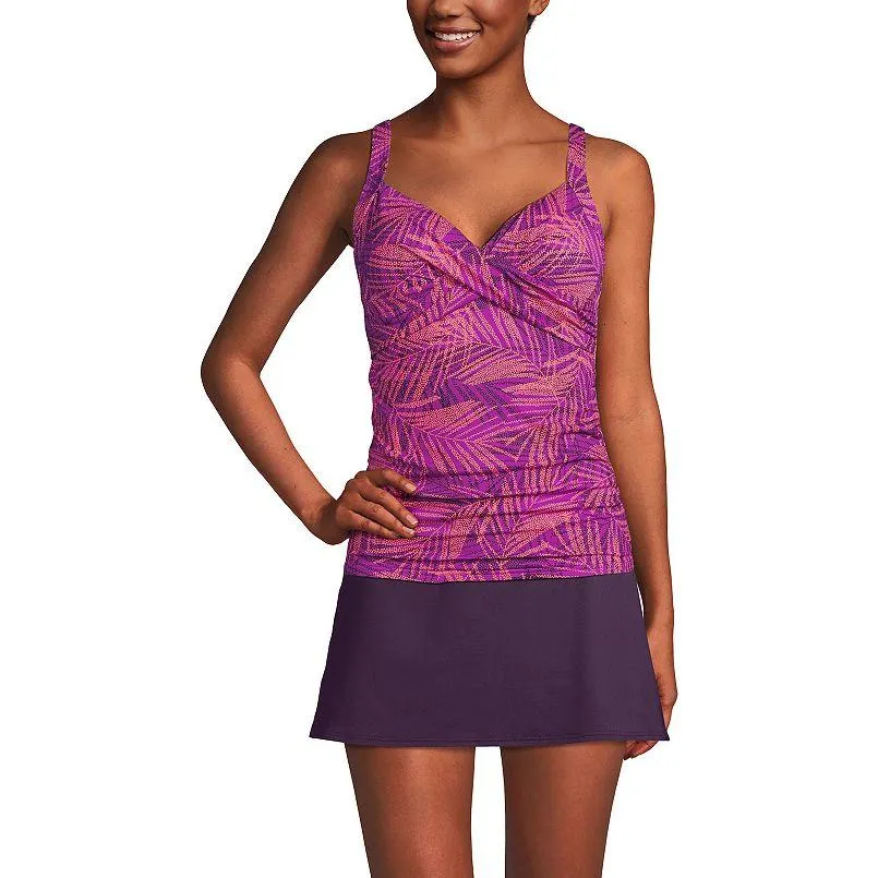 Women's Lands' End Surplice Underwire Tankini Swimsuit Top