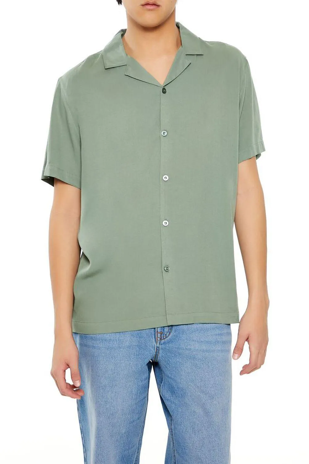 Rayon Cuban-Collar Shirt