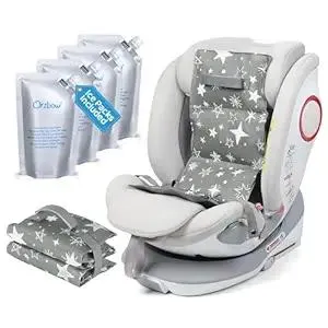 Orzbow Car Seat Cooling Pad for Toddler with Removable Ice Pack, Summer Baby Cooling Pad for Car Seats and Strollers, Portable Carseat Cooler Ice Cushion, Keeping Baby Cool in The Summer, Gray