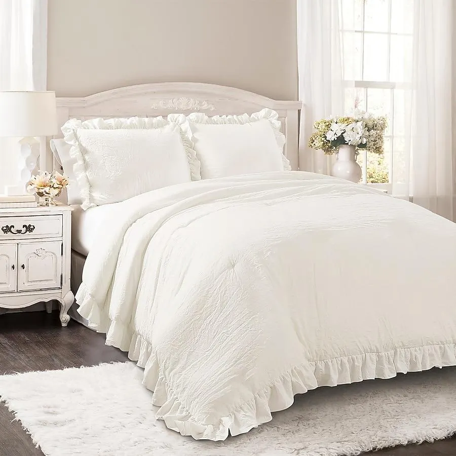 Lush Decor White Solid Full/Queen Comforter