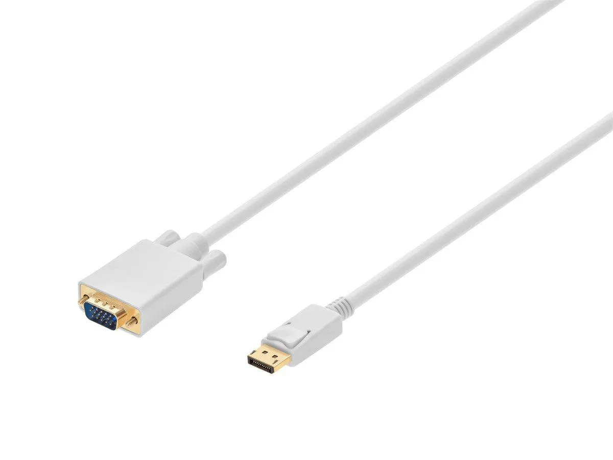 Monoprice 6ft 28AWG DisplayPort to VGA Cable, White