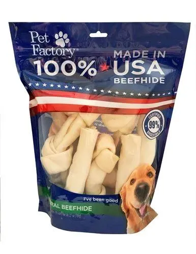 Pet Factory Beefhide Medium Dog Assortment, 6-7 Inches (5 Bones, 5 Rolls)