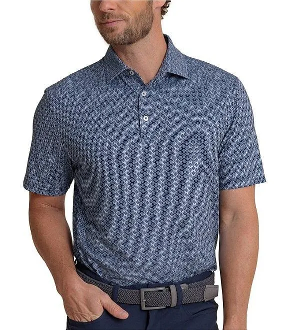Driver Geo Print Short Sleeve Polo Shirt