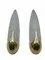 Brass and Glass Wall Lamps, France, 1980s, Set of 2