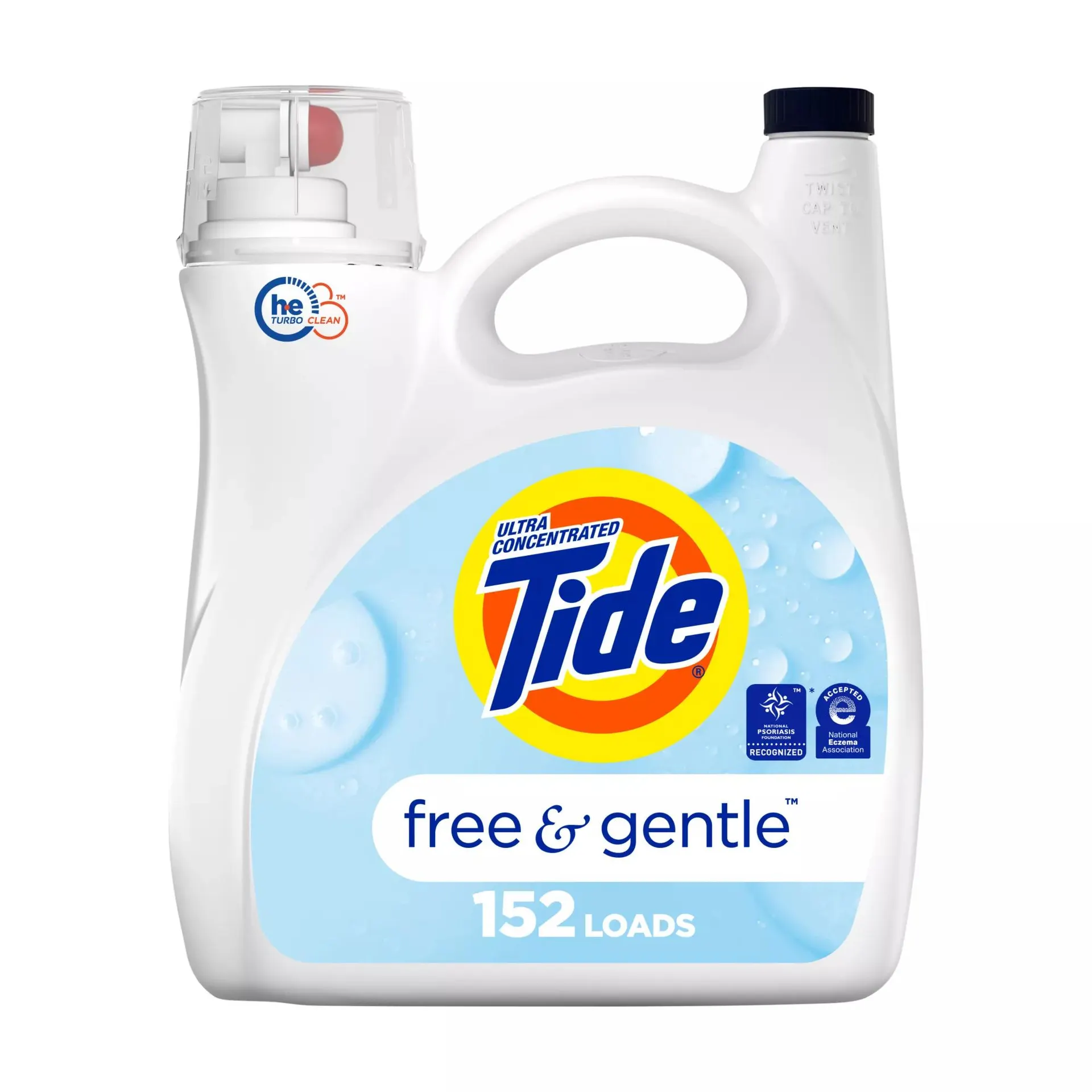 Tide Free & Gentle Liquid Laundry Detergent, 170 fl. oz./152 Loads