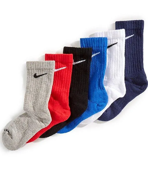 Little Boys Performance Crew Socks 6-Pack