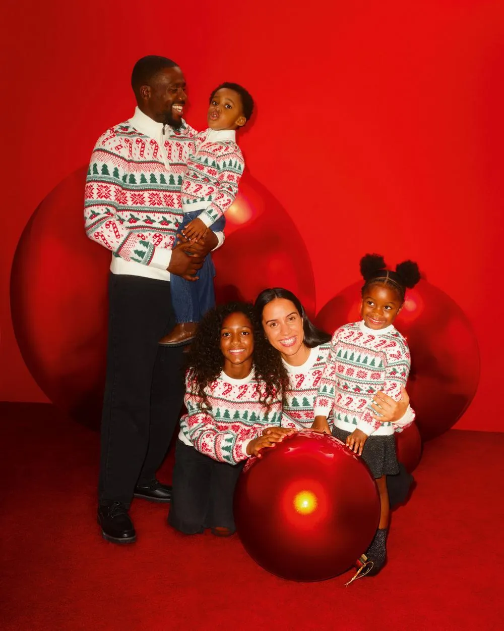 Men's Candy Cane Fair Isle Family Christmas Sweater