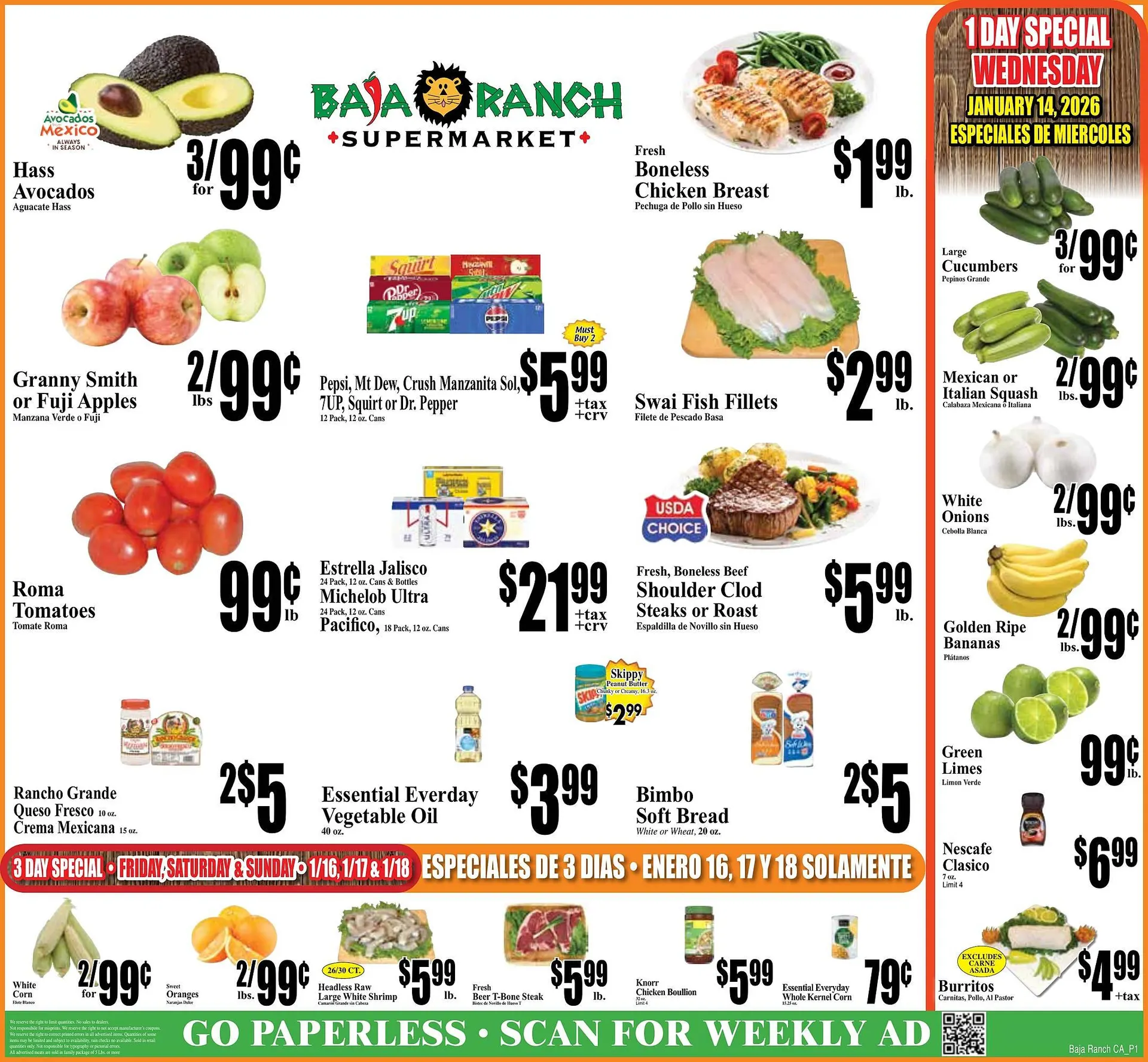 Weekly ad Baja Ranch weekly ad from January 14 to January 20 2026 - Page 1