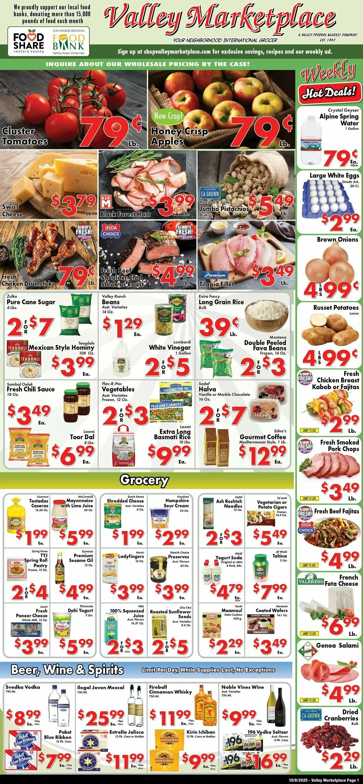 Weekly ad Valley Marketplace from October 8 to October 8 2025 - Page 1