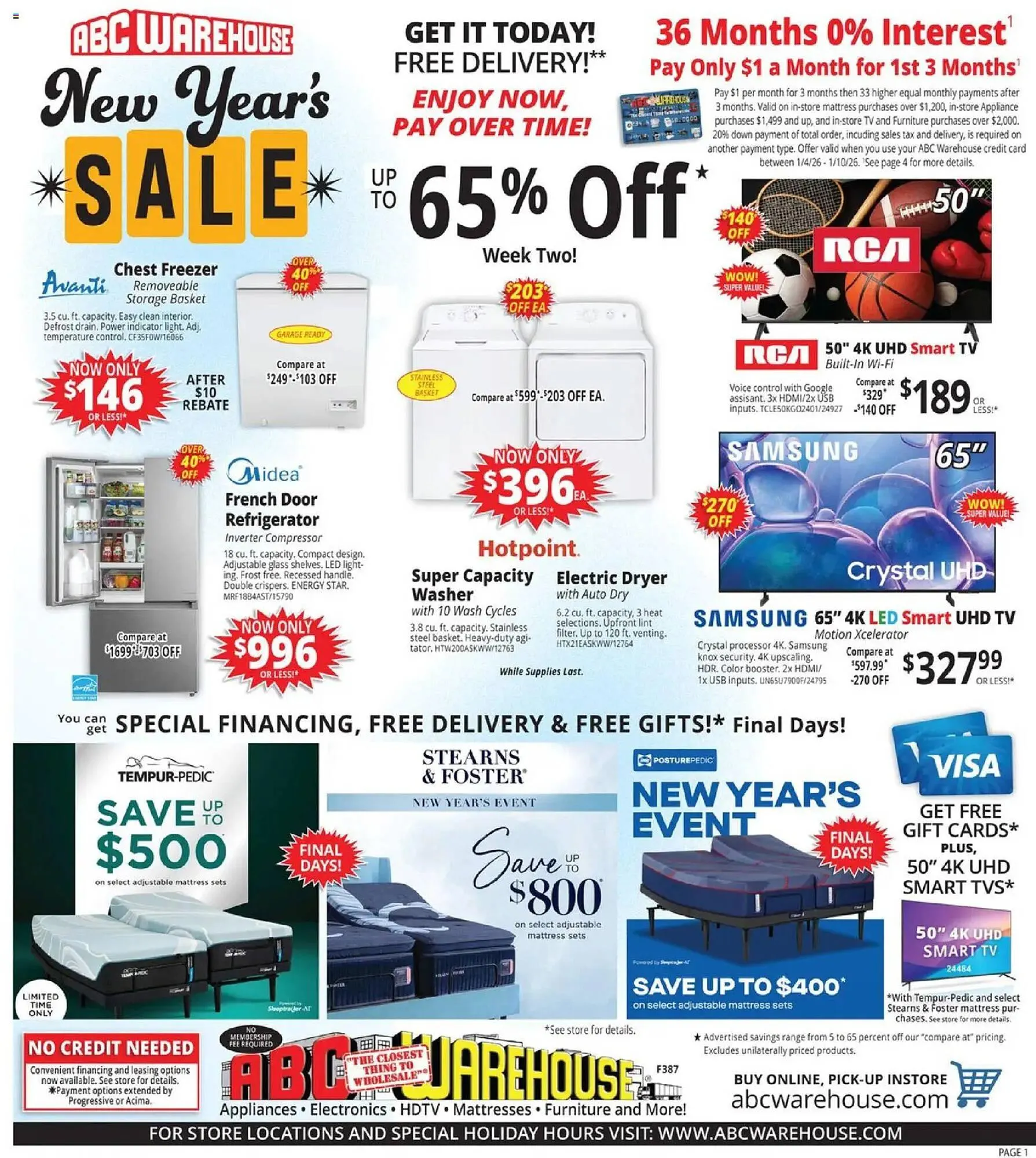 ABC Warehouse weekly ad - 1