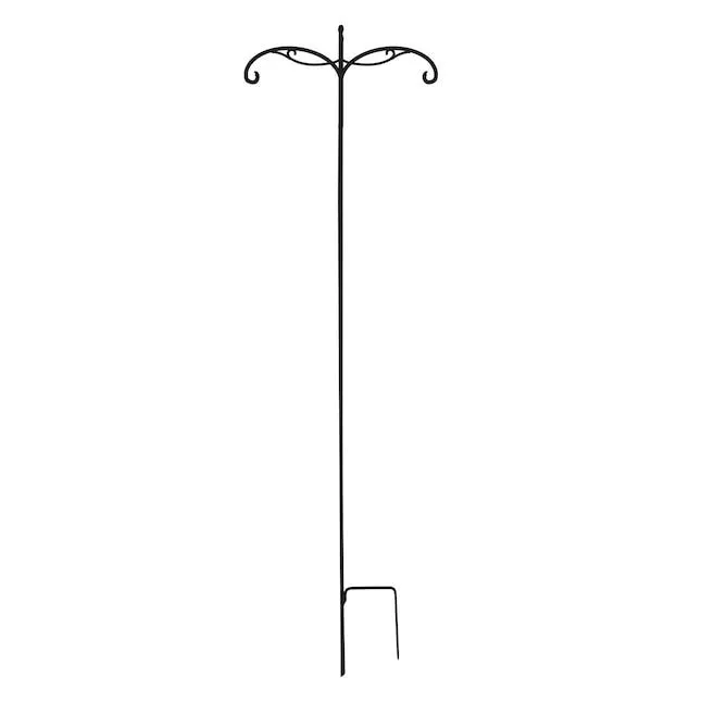 Style Selections 84-in Premium Black Metal Traditional Shepherd's Hook