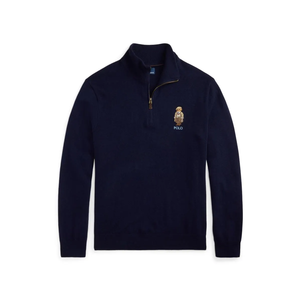 Polo Bear Wool Quarter-Zip Sweater
