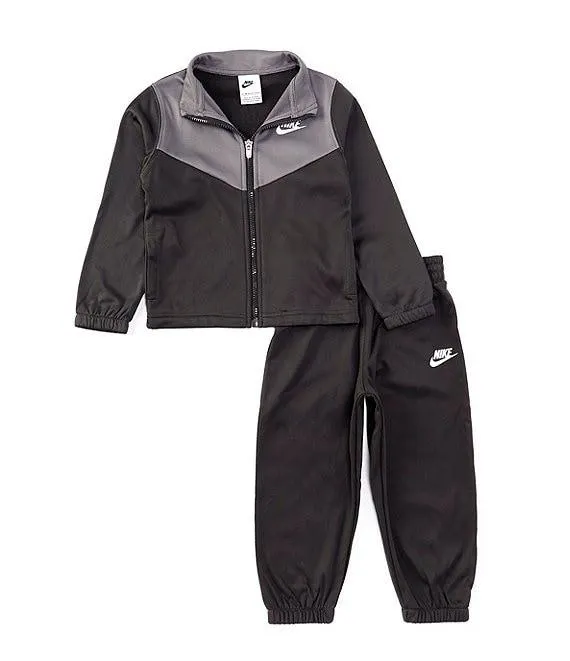 Little Boys Long-Sleeve Color Block Jacket & Solid Jogger Pants Set