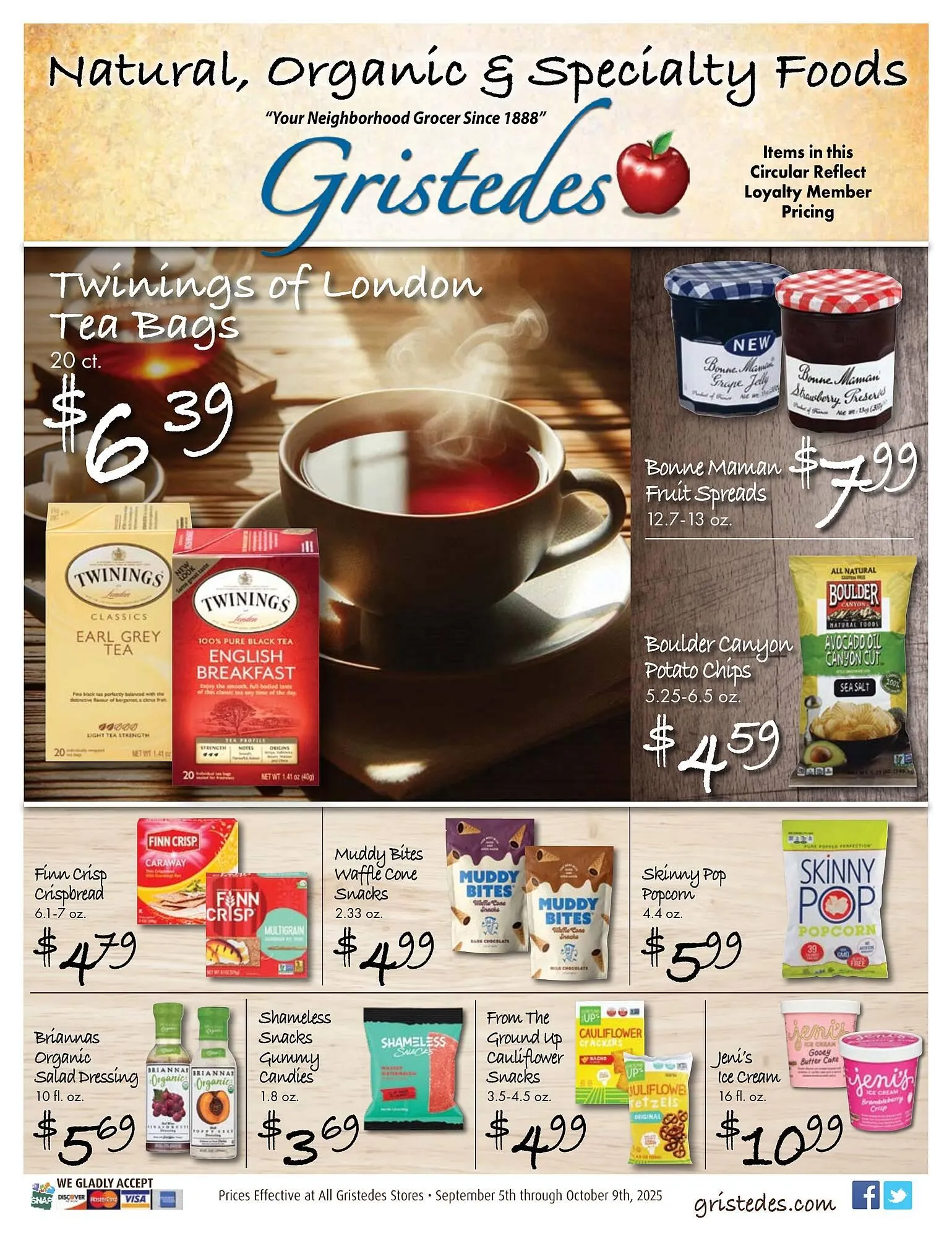 Weekly ad Gristedes circular from September 5 to October 9 2025 - Page 1