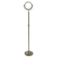 Allied Brass 8" Antique Brass Adjustable Floor Standing Magnifying Makeup Mirror (2X Magnification)