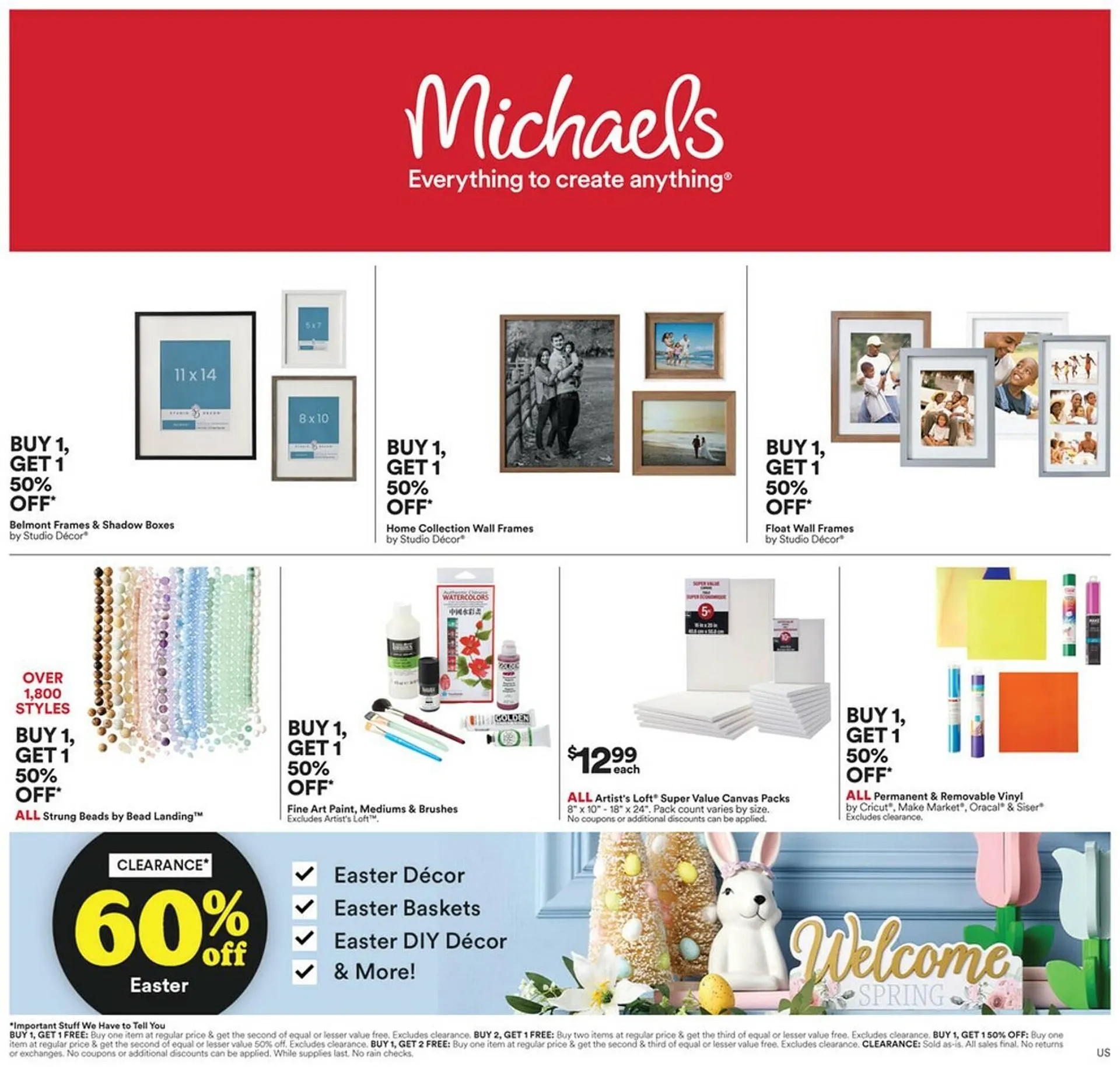 Weekly ad Michaels Weekly Ad from April 20 to April 26 2025 - Page 1